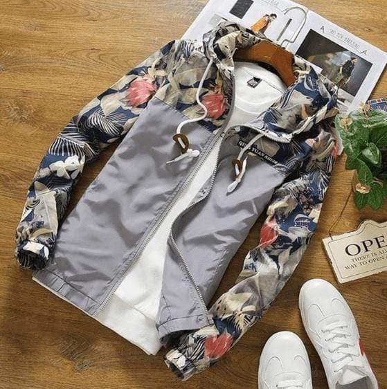 Hype Fits outerwear Gray / US XS HYPE Floral Windbreaker (4 colors)