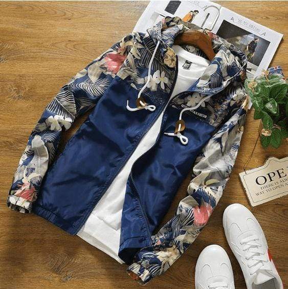 Hype Fits outerwear Navy / US XS HYPE Floral Windbreaker (4 colors)