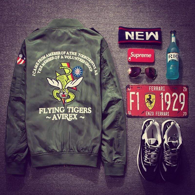 Hypest Fit outerwear Green / M FLYING TIGERS Bomber Jacket
