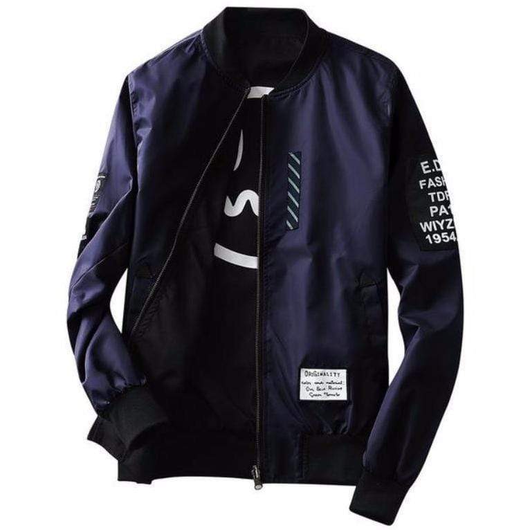 Hypest Fit outerwear Navy / S LORENTZ Ribbed Reversible Bomber (4 colors)