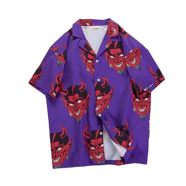 Hypest Fit Purple / M DEVIL Hawaiian T-shirt