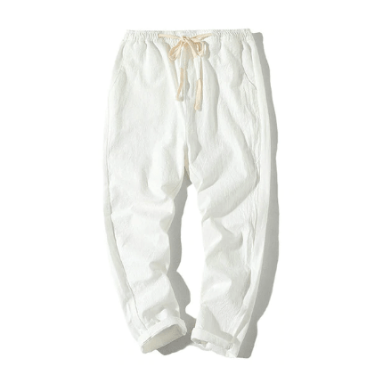 Hypest Fit White / S BROOKLYN Linen Joggers